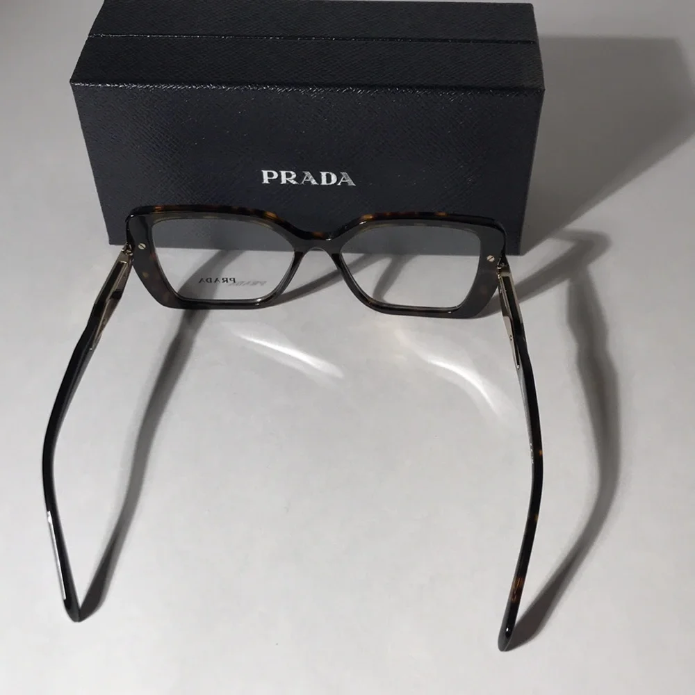 New Authentic Prada PR 03Z 2AU-1O1 🤎 Women's Brown Tortoiseshell Optical Glasses - Picture 9 of 14